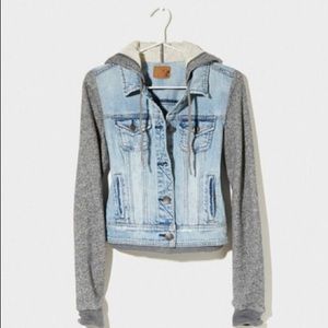 American Eagle Hooded Denim Jacket